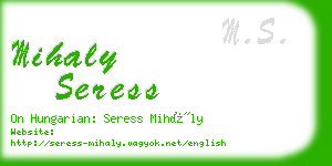 mihaly seress business card